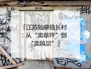 江苏如皋钱长村：从“卖草坪”到“卖风景”