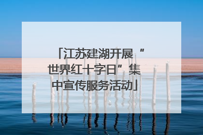 江苏建湖开展“世界红十字日”集中宣传服务活动