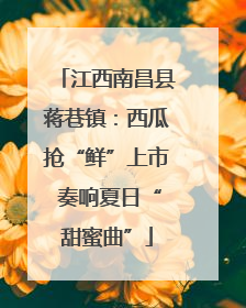 江西南昌县蒋巷镇：西瓜抢“鲜”上市 奏响夏日“甜蜜曲”
