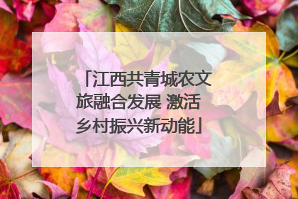 江西共青城农文旅融合发展 激活乡村振兴新动能