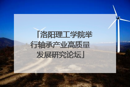 洛阳理工学院举行轴承产业高质量发展研究论坛