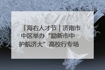 海右人才节｜济南市中区举办“励新市中 护航济大”高校行专场活动暨“青年人才 乐享市中”品牌推介会