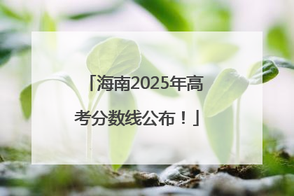 海南2025年高考分数线公布！