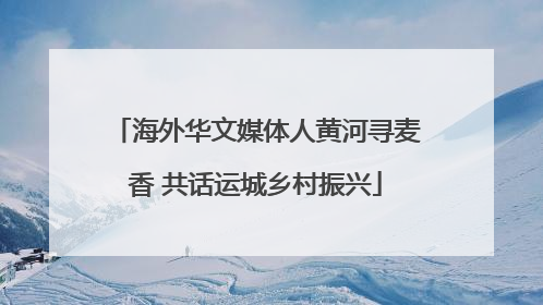 海外华文媒体人黄河寻麦香 共话运城乡村振兴