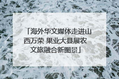 海外华文媒体走进山西万荣 果业大县展农文旅融合新图景
