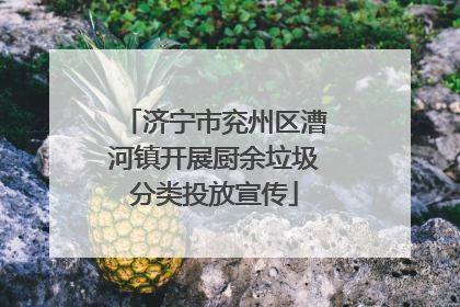 济宁市兖州区漕河镇开展厨余垃圾分类投放宣传