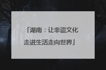 湖南：让非遗文化走进生活走向世界