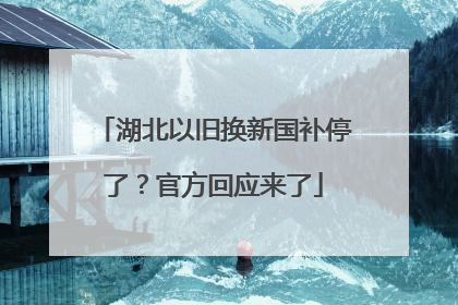 湖北以旧换新国补停了？官方回应来了