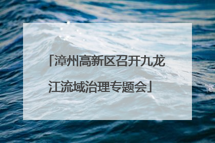 漳州高新区召开九龙江流域治理专题会