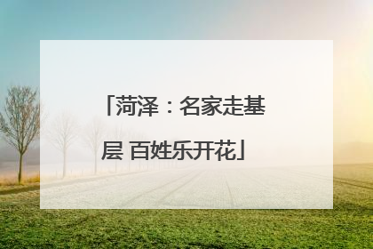 菏泽：名家走基层 百姓乐开花