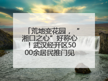 荒地变花园，“湘口之心”好称心！武汉经开区5000余居民推门见绿满眼风景