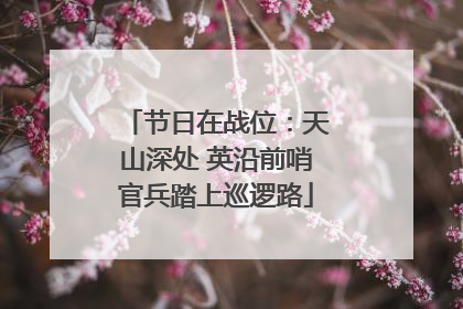 节日在战位：天山深处 英沿前哨官兵踏上巡逻路