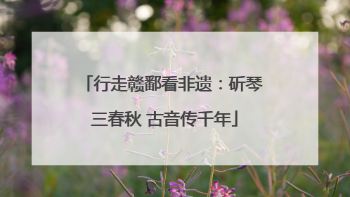 行走赣鄱看非遗：斫琴三春秋 古音传千年