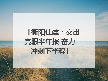 衡阳住建：交出亮眼半年报 奋力冲刺下半程