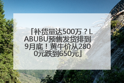 补货量达500万？LABUBU预售发货排到9月底！黄牛价从2800元跌到650元