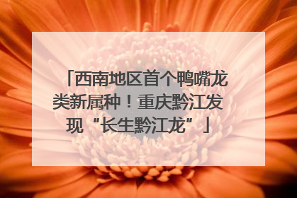 西南地区首个鸭嘴龙类新属种！重庆黔江发现“长生黔江龙”