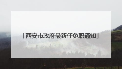 西安市政府最新任免职通知
