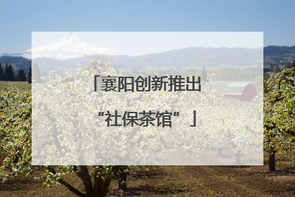 襄阳创新推出“社保茶馆”