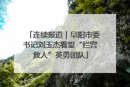 连续报道｜阜阳市委书记刘玉杰看望“拦窨救人”英勇团队