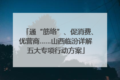 通“筋络”、促消费、优营商……山西临汾详解五大专项行动方案