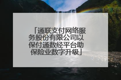 通联支付网络服务股份有限公司以保付通数经平台助保险业数字升级