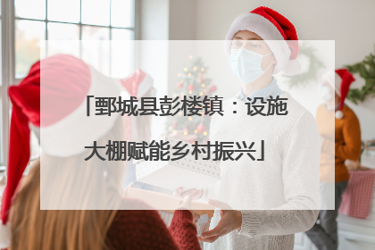 鄄城县彭楼镇：设施大棚赋能乡村振兴