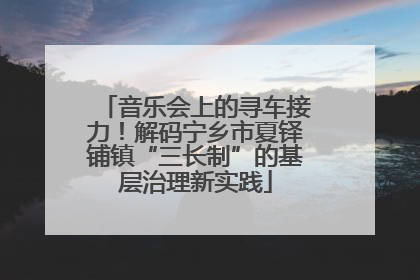 音乐会上的寻车接力！解码宁乡市夏铎铺镇“三长制”的基层治理新实践
