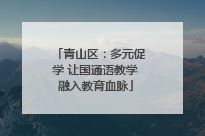 青山区：多元促学 让国通语教学融入教育血脉