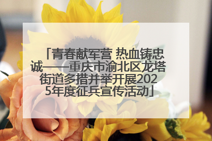 青春献军营 热血铸忠诚——重庆市渝北区龙塔街道多措并举开展2025年度征兵宣传活动