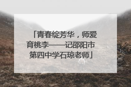 青春绽芳华，师爱育桃李——记邵阳市第四中学石琼老师