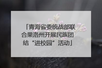 青海省委统战部联合果洛州开展民族团结“进校园”活动