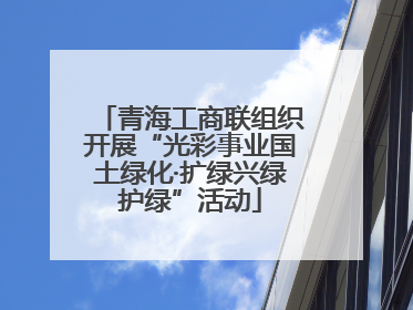 青海工商联组织开展“光彩事业国土绿化·扩绿兴绿护绿”活动