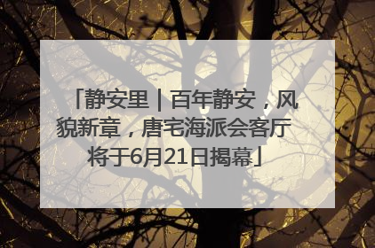 静安里｜百年静安，风貌新章，唐宅海派会客厅将于6月21日揭幕