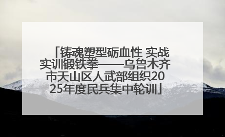 铸魂塑型砺血性 实战实训锻铁拳——乌鲁木齐市天山区人武部组织2025年度民兵集中轮训