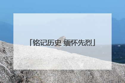 铭记历史 缅怀先烈