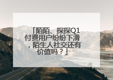 陌陌、探探Q1付费用户纷纷下滑，陌生人社交还有价值吗？
