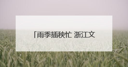 雨季插秧忙 浙江文成“丰”光美如画