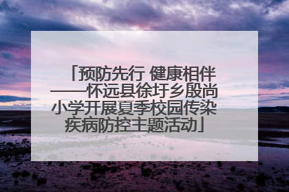 预防先行 健康相伴——怀远县徐圩乡殷尚小学开展夏季校园传染疾病防控主题活动