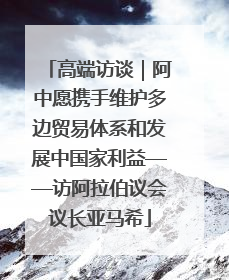 高端访谈｜阿中愿携手维护多边贸易体系和发展中国家利益——访阿拉伯议会议长亚马希