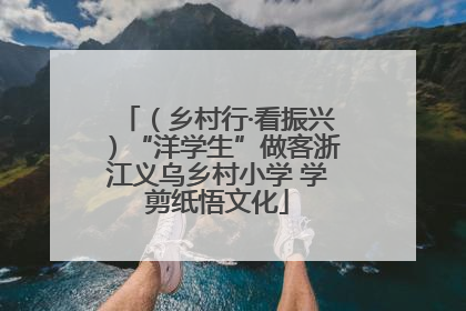 （乡村行·看振兴）“洋学生”做客浙江义乌乡村小学 学剪纸悟文化