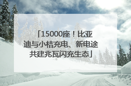 15000座！比亚迪与小桔充电、新电途共建兆瓦闪充生态