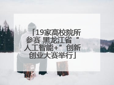 19家高校院所参赛 黑龙江省“人工智能+”创新创业大赛举行