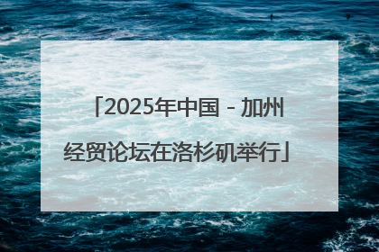 2025年中国－加州经贸论坛在洛杉矶举行