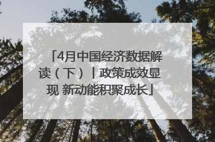 4月中国经济数据解读（下）丨政策成效显现 新动能积聚成长