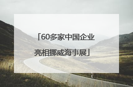 60多家中国企业亮相挪威海事展