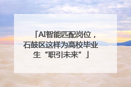 AI智能匹配岗位，石鼓区这样为高校毕业生“职引未来”